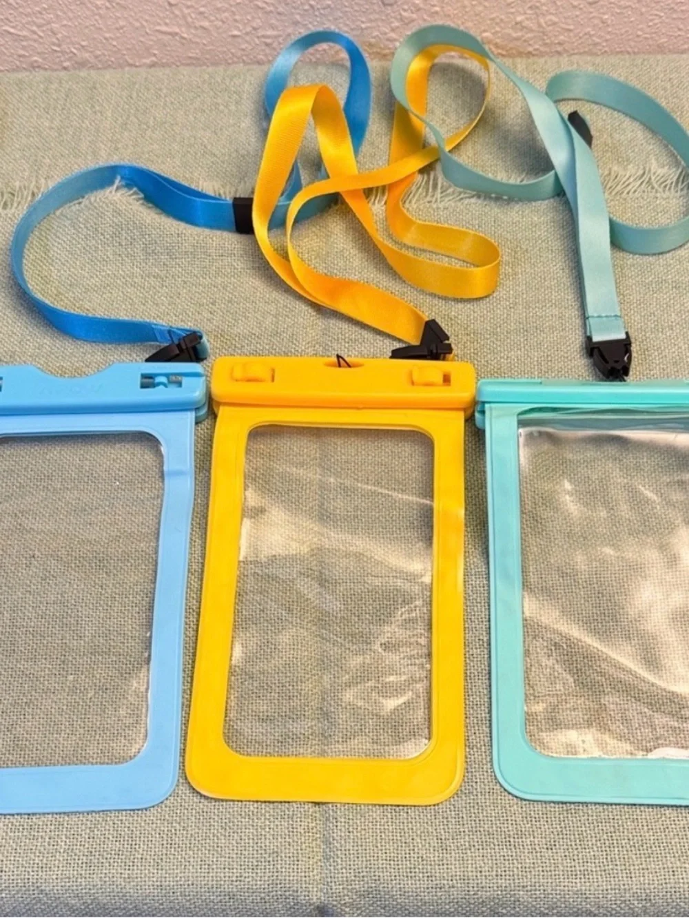 Set of Three Waterproof Phone Pouches Never Used